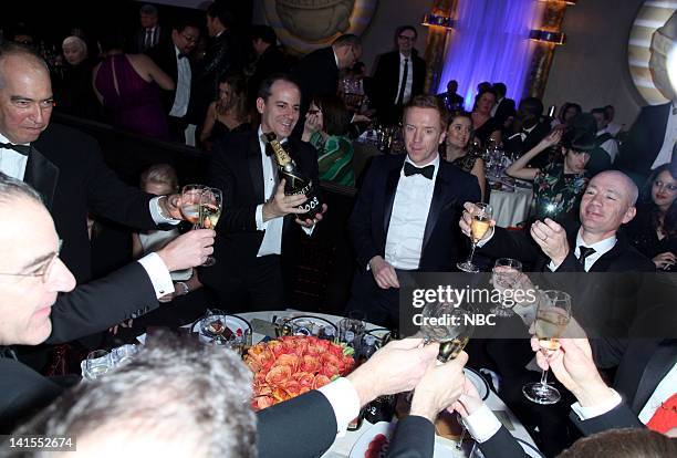 69th ANNUAL GOLDEN GLOBE AWARDS -- Pictured: Damian Lewis at the Homeland table during the 69th Annual Golden Globe Awards held at the Beverly Hilton...