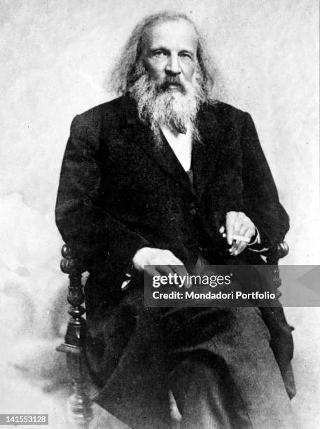 Portrait of the Russian chemist Dmitrij Ivanovic Mendeleev. 1900s