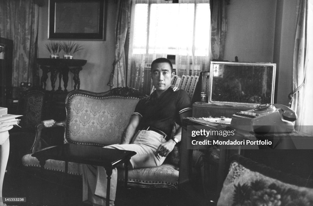 Yukio Mishima In His Home'S Living Room