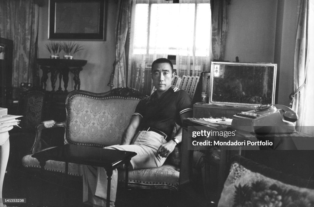 Yukio Mishima In His Home'S Living Room