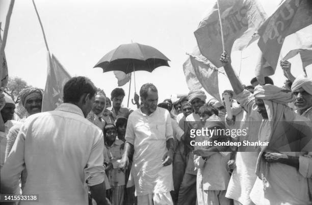 Janata Party president Chandra Shekhar undertook a long walk through the country from Kanyakumari, Southernmost tip of India to Rajghat, memorial of...