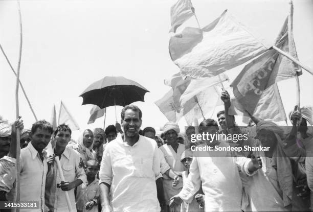 Janata Party president Chandra Shekhar undertook a long walk through the country from Kanyakumari, Southernmost tip of India to Rajghat, memorial of...