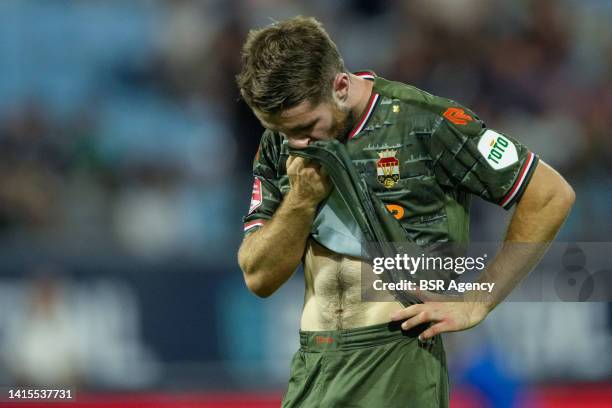 Daniel Crowley of Willem II disappointed during the Dutch Keukenkampioendivisie match between FC Eindhoven and Willem II at Jan Louwers Stadion on...
