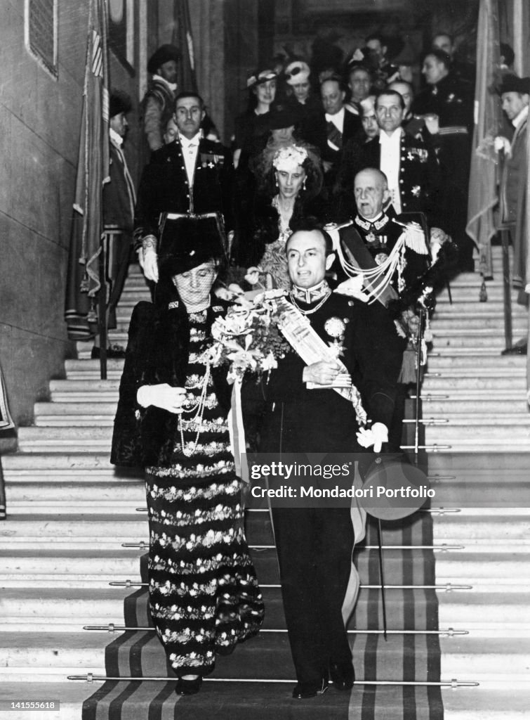 The Royals Of Italy After A Reception On Campidoglio