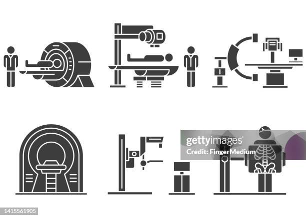 mri and x-ray scanner - ct scanner stock illustrations