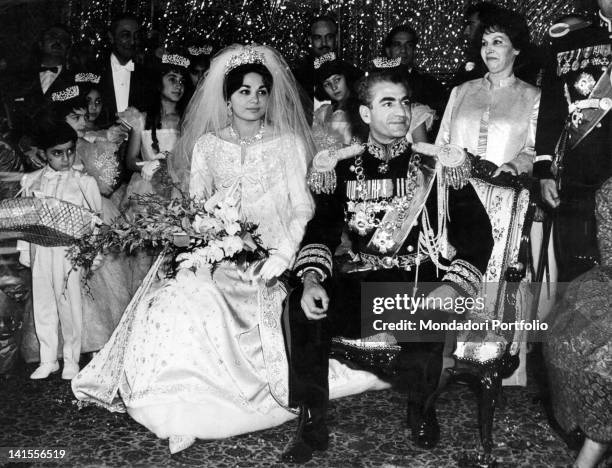 The wedding between the Shah of Persia Mohammad Reza Pahlavi and Farah Diba. Tehran, 21st December 1959