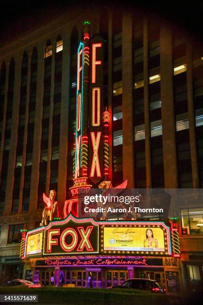 Signage outside of The Fox Theater is seen during The Summer Walker Series: Part II tour at The Fox Theatre on August 17, 2022 in Detroit, Michigan.