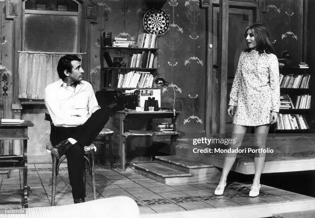 Chelli Italian actors Walter Chiari and Alida Chelli acting during the... News ...