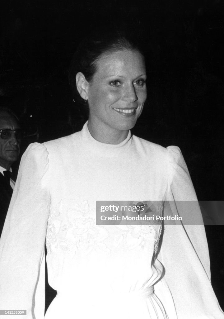 Marthe Keller At A Party For Frank Sinatra