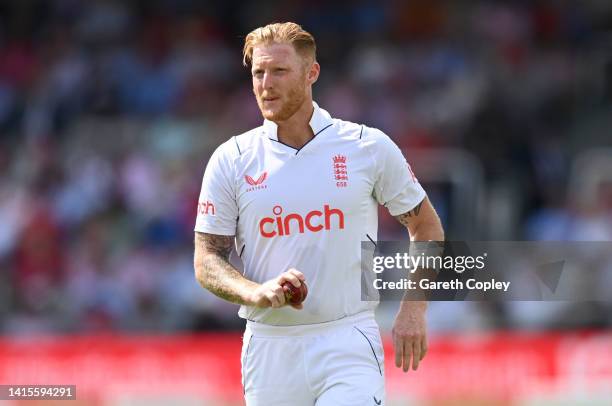 England captain Ben Stokes during day two of the First LV= Insurance Test Match between England and South Africa at Lord's Cricket Ground on August...