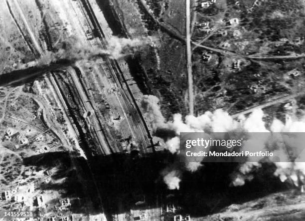 Aerial view of the the bombing carried out by the German air force of the stronghold of Sevastopol. Sevastopol, June 1942