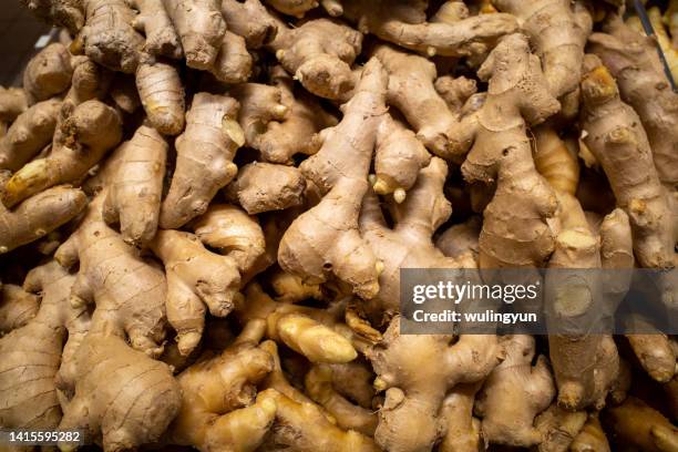 gingers for sale at supermarket - ginger fotografías e imágenes de stock