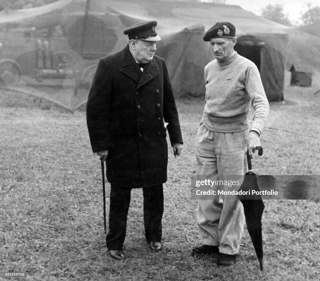 British Prime Minister Winston Churchill meeting with General Bernard ...