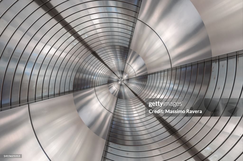 Gray Metallic Spiral Pattern