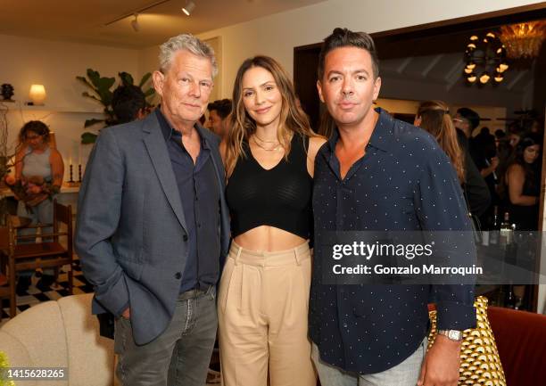 David Foster, Katharine McPhee Foster, and guest attend as Soho House opens Soho.Home.Studio Melrose at Soho.Home.Studio Melrose on August 17, 2022...