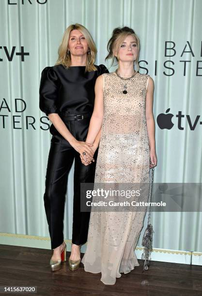 Sharon Horgan and Eve Hewson attend the "Bad Sisters" London Premiere at BFI Southbank on August 18, 2022 in London, England.