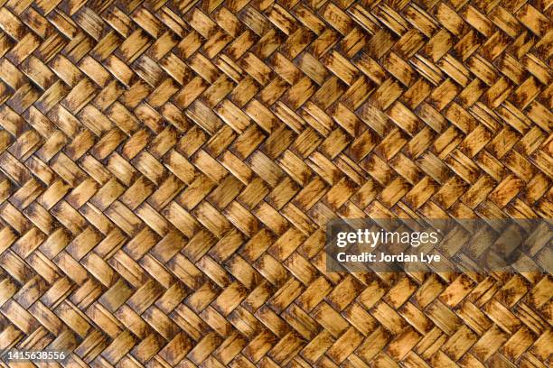 woven bamboo texture - malaysia pattern stock pictures, royalty-free photos & images