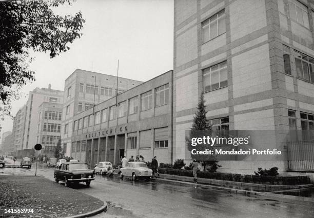 View of an entrance of the state university institute 'Politecnico'. It is the top of the Italian upper education in the field of Architecture and...