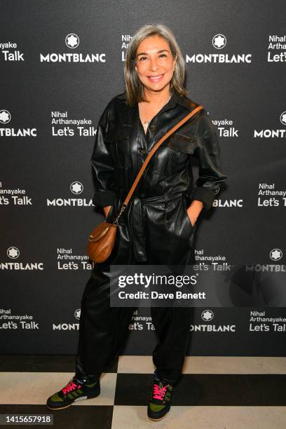 Shobna Gulati attends the launch of 'Let's Talk: How To Have Better Conversations" hosted by Montblanc and Nihal Arthanayake at Kanishka on August...