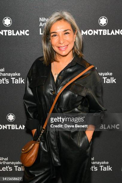 Shobna Gulati attends the launch of 'Let's Talk: How To Have Better Conversations" hosted by Montblanc and Nihal Arthanayake at Kanishka on August...