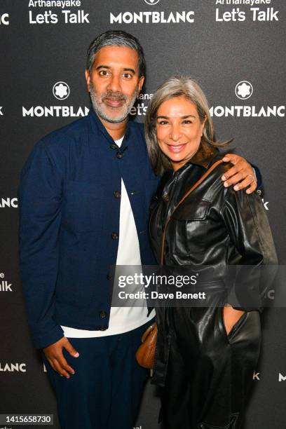 Nihal Arthanayake and Shobna Gulati attend the launch of 'Let's Talk: How To Have Better Conversations" hosted by Montblanc and Nihal Arthanayake at...