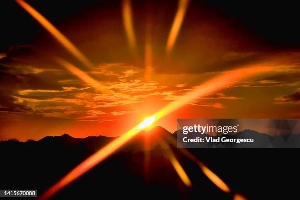 a blaze of glory - phoenix arizona desert stock pictures, royalty-free photos & images