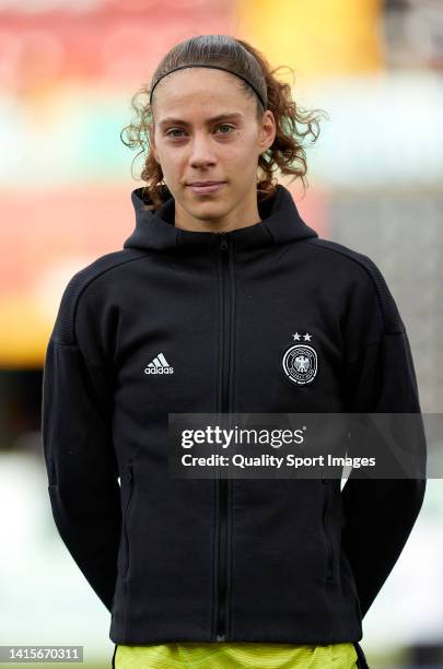 Julia Kassen of Germany looks on prior to the FIFA U-20 Women's World Cup Costa Rica 2022 group B match between Mexico and Germany at Alejandro...