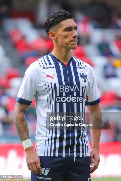Matias Kranevitter of Monterrey looks on during the 9th round match between Toluca and Monterrey as part of the Torneo Apertura 2022 Liga MX at...