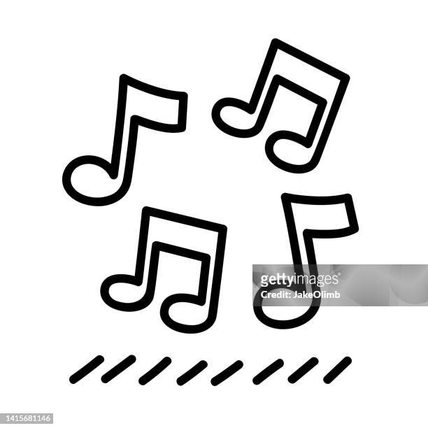music notes doodle 5 - music note stock illustrations