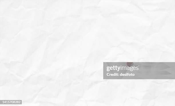 empty blank white coloured grunge crumpled crushed paper horizontal vector backgrounds with folds, wrinkles and creases all over - 低地 幅插畫檔、美工圖案、卡通及圖標