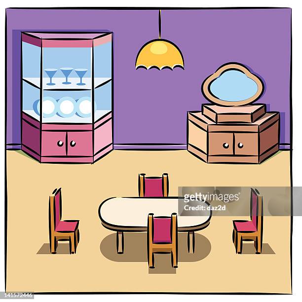 Dining Room Cartoon High Res Illustrations - Getty Images