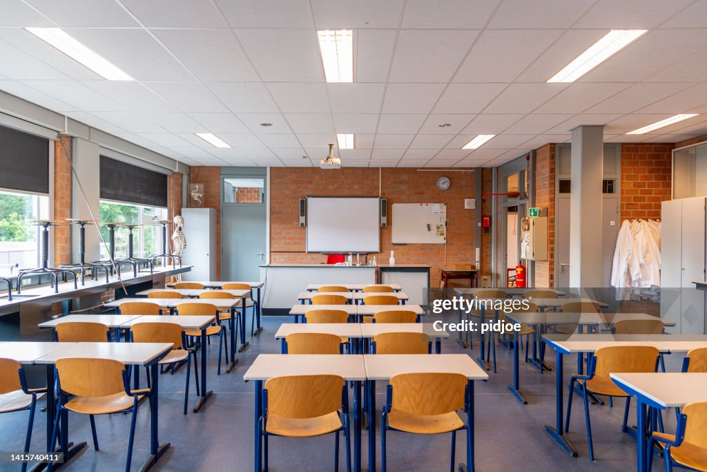 Empty classroom.