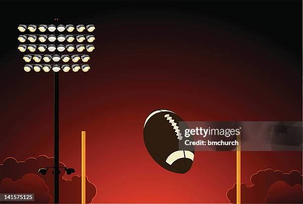 stadium light football-spiel - flutlichter stock-grafiken, -clipart, -cartoons und -symbole