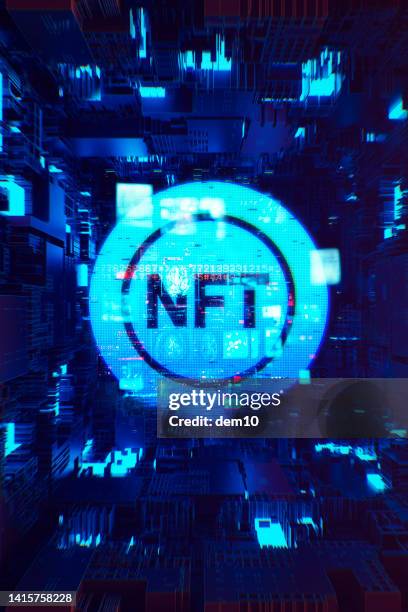 nft or digital image transfer - digitalization background stock illustrations