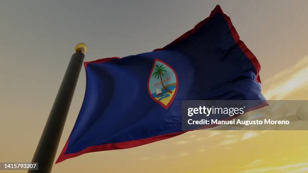 flag of the us territory of guam - american state flags stock pictures, royalty-free photos & images