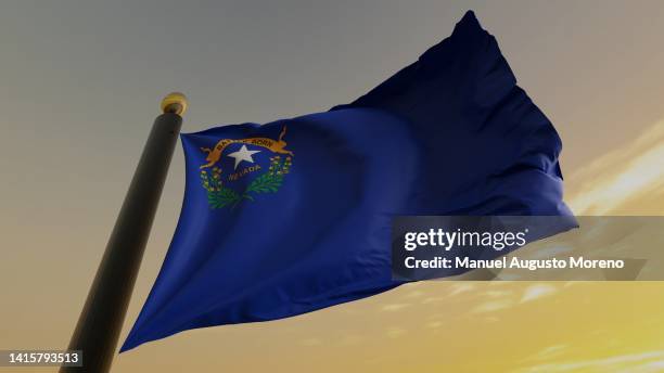 flag of the us state of nevada - nevada national security site stock pictures, royalty-free photos & images