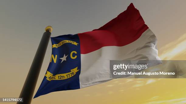flag of the us state of north carolina - north carolina v north carolina state stock pictures, royalty-free photos & images
