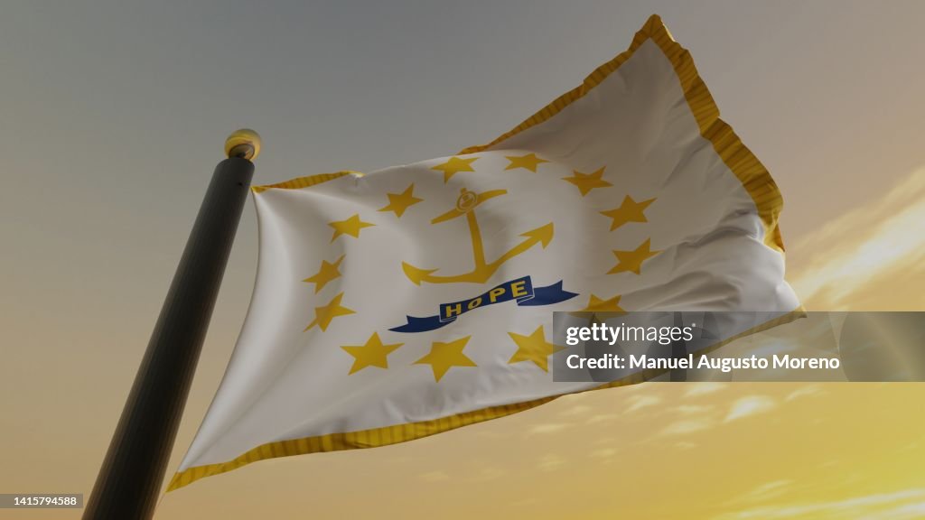 Flag of the US State of Rhode Island