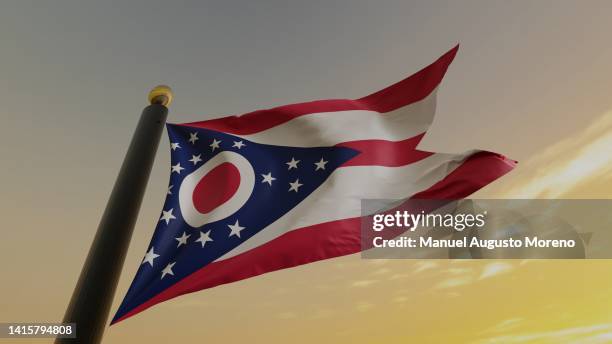 flag of the us state of ohio - ohio stock-fotos und bilder