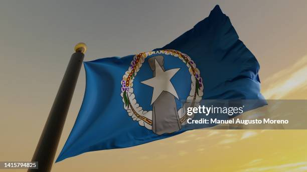 flag of the us northern mariana islands - us state flag stock pictures, royalty-free photos & images