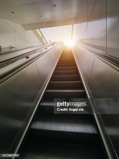 light at the end of the stairs - light at the end of the tunnel stock pictures, royalty-free photos & images