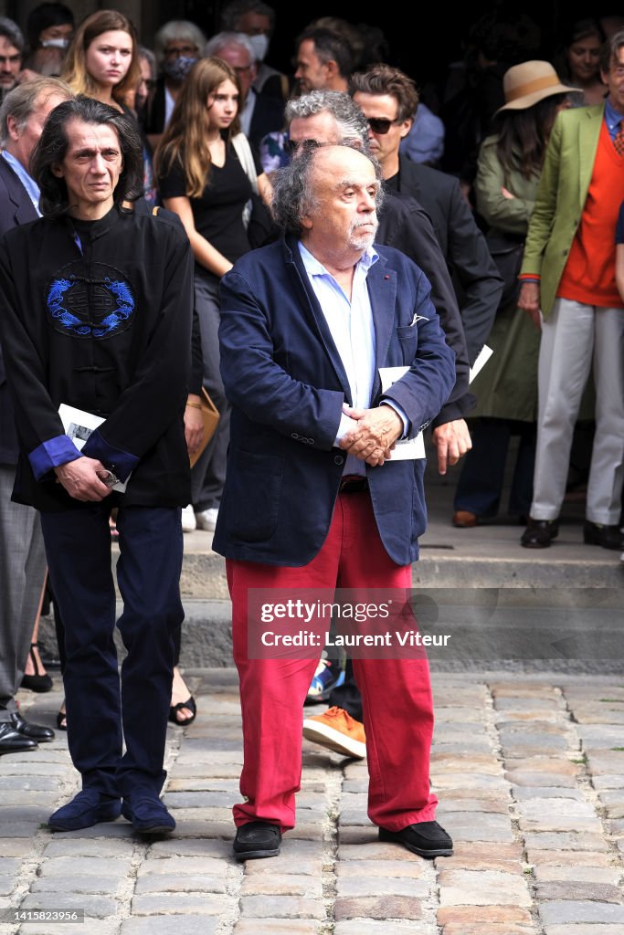 Jean-Jacques Sempe's Funeral At Saint Germain Des Pres Church In Paris