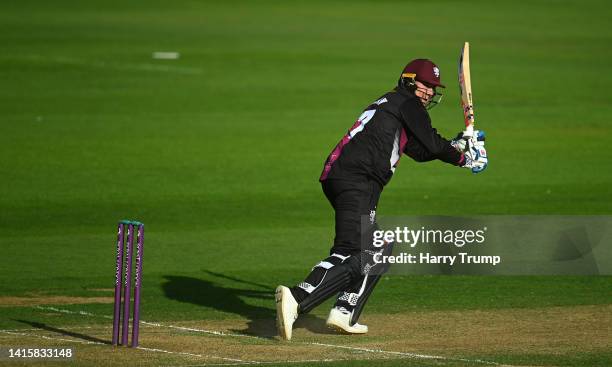 Matthew Renshaw of Somerset plays a shot during the Royal London One Day Cup match between Somerset and Sussex at The Cooper Associates County Ground...