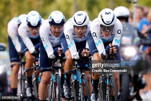 Enric Mas Nicolau of Spain and Movistar Team sprints during the 77th Tour of Spain 2022, Stage 1 a 23,3km team time trial in Utrecht / #LaVuelta22 /...