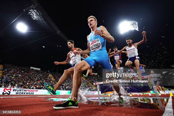 Topi Raitanen of Finland competes in the Men's 3000m Steeplechase Final during the Athletics competition on day 9 of the European Championships...