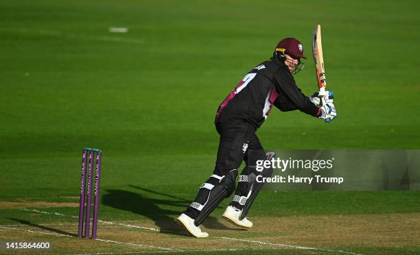 Matthew Renshaw of Somerset plays a shot during the Royal London One Day Cup match between Somerset and Sussex at The Cooper Associates County Ground...