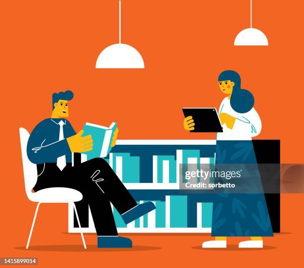 library - book donation stock illustrations