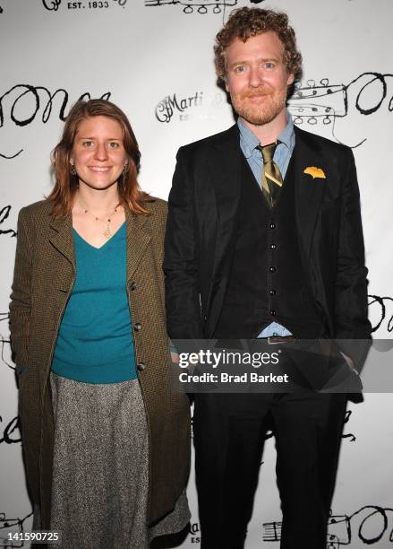 Glen Hansard and Marketa Irglova attend the after party for the "Once" Broadway opening night at Gotham Hall on March 18, 2012 in New York City.