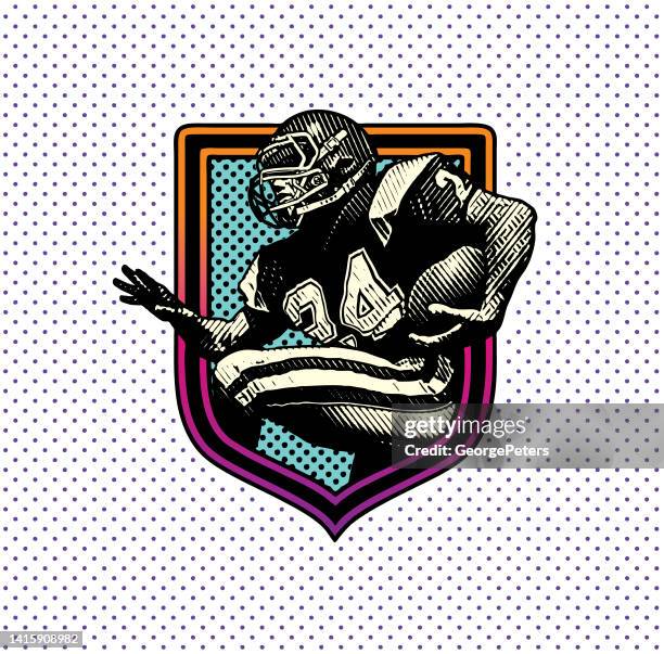 american football player running back - american football player stock illustrations