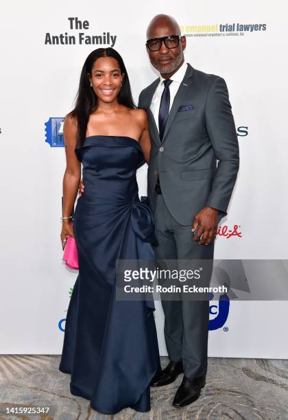 Jeanette Hopkins and Bernard Hopkins attend the 2022 Harold and Carole Pump Foundation Gala at The Beverly Hilton on August 19, 2022 in Beverly...